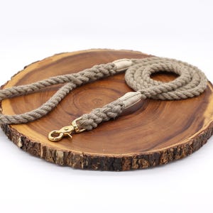 Laisse de chien en corde de chanvre Just - Laisse pour animal de compagnie naturelle, faite main, Laisse de corde