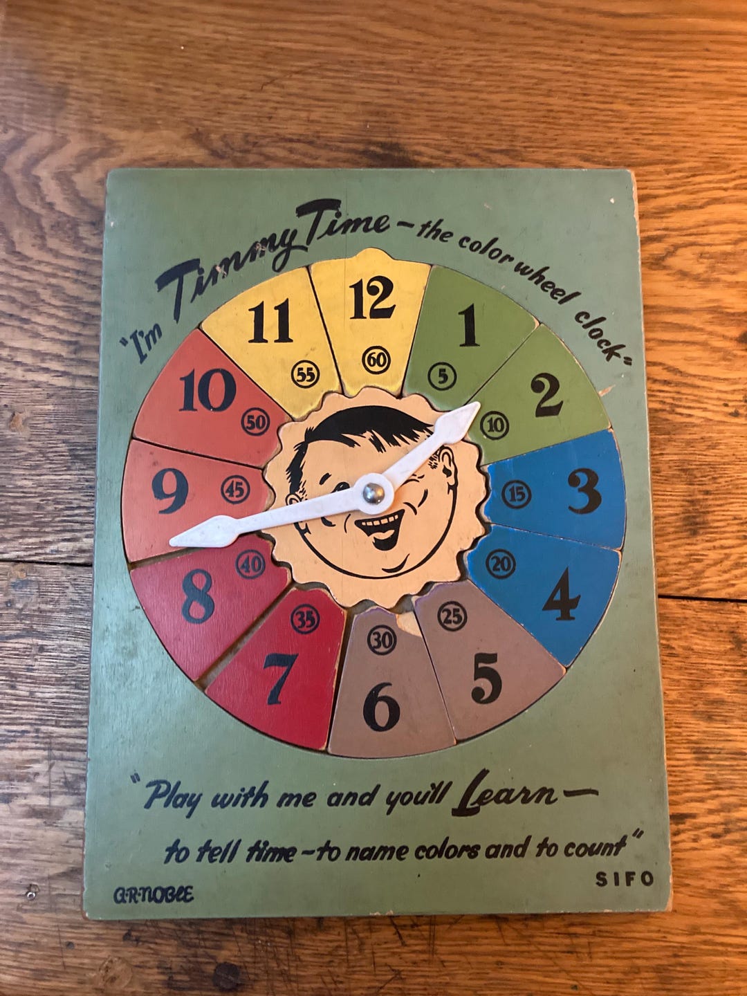 Vintage Sifo Puzzle, Vintage Wooden Children’s Pizzle, Timmy Time Clock ...