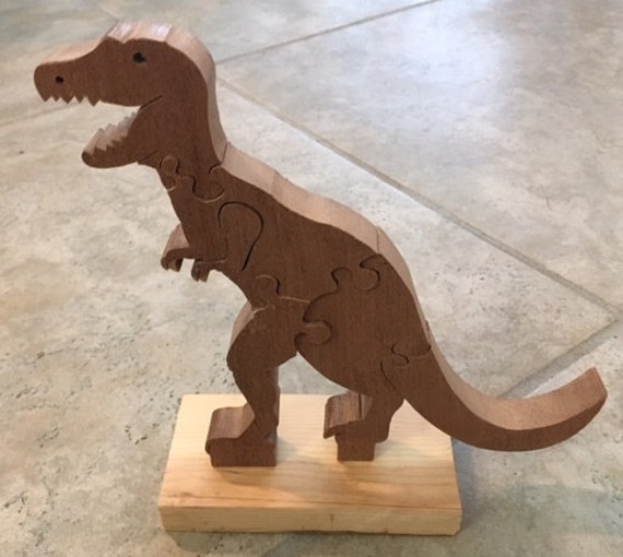 t rex wooden puzzle