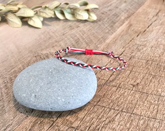 Personalized Christmas Bracelet With Initial,  Friendship Bracelets, String Bracelets, Adjustable Holiday Bracelet