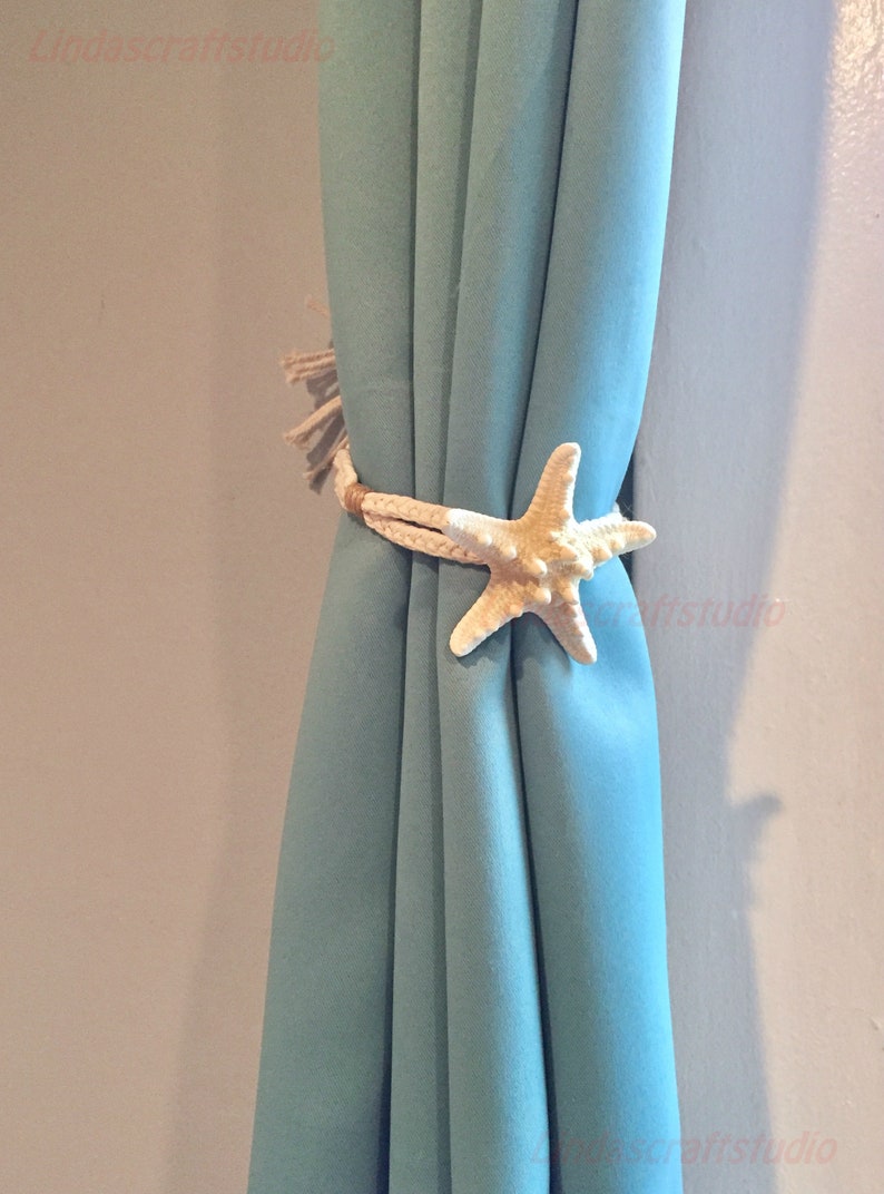 Beach Style Star Fish Curtain Tieback Beach House Decor Sea image 2