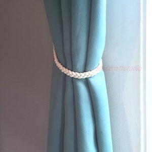 Nautical Cotton Rope Curtain Tieback: Pigtail Knot Design