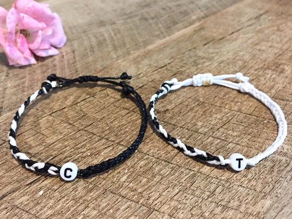 2-Pack Handmade Infinity Braided Bracelets – Couple Friendship Adjustable Stretch Bracelets For Him & Her