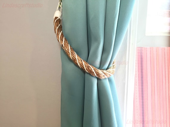 Extra Thick Manila Rope Curtain Tiebacks Chunky Ties Shabby Etsy