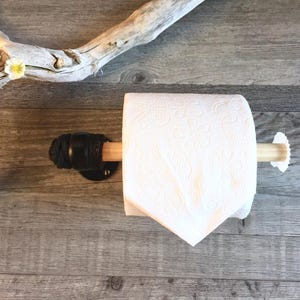 Muschel Toilettenpapierhalter: Schwarzes Holz, Beach Style Badezimmer Dekor