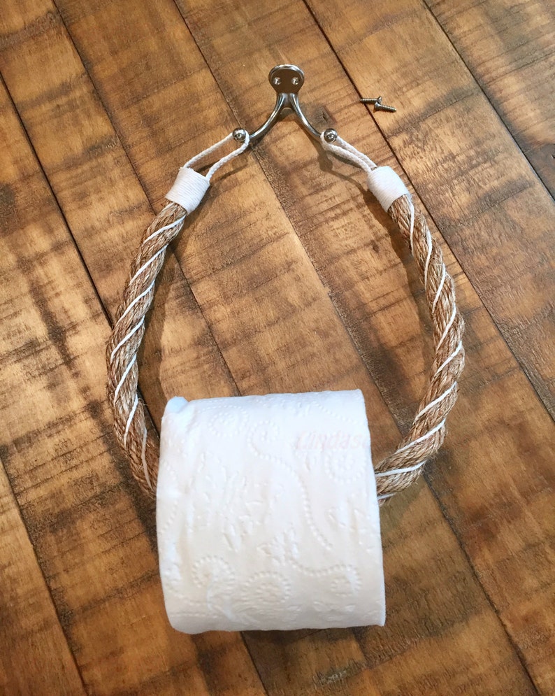 Rustic Rope Toilet Paper Holder Jute Toilet Roller Toilet Etsy