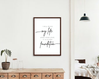 Build My Life Song Lyrics, Printable Print Set/Pair, Instant Download, Home Decor, Living Room Decor, Christian Artwork, Farmhouse Style