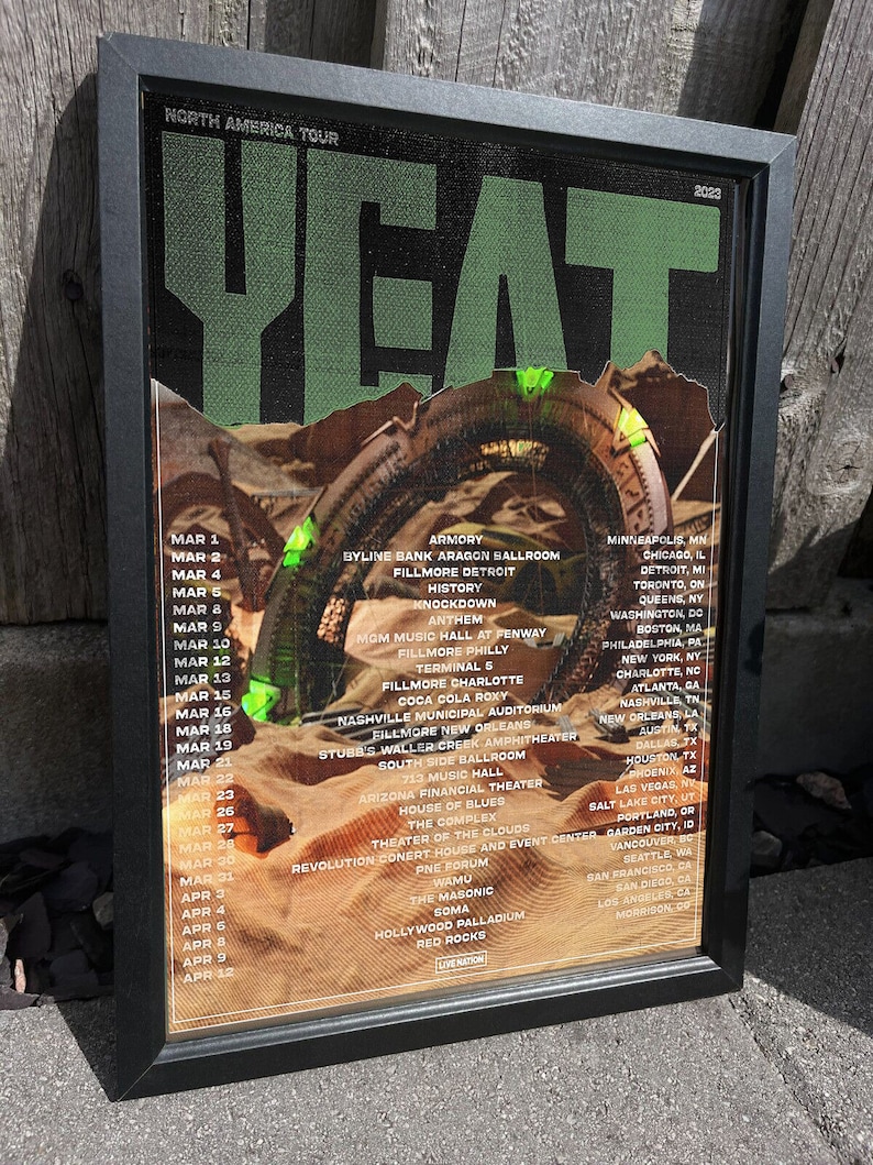 Yeat 2023 Tour Poster Etsy Canada