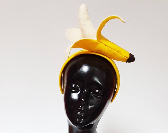 Banana Fascinator / Hat / Headpiece / Fruit Hat / Cocktail Hat Etsy