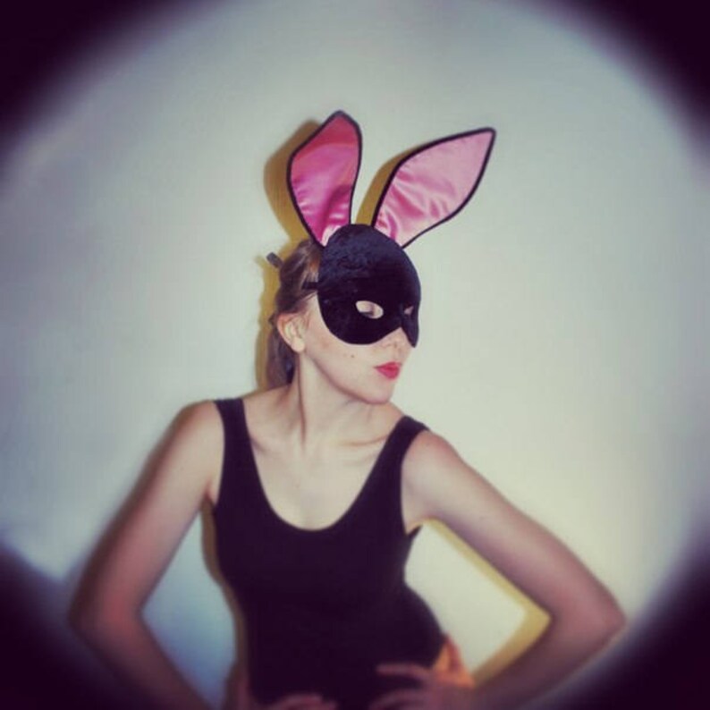 Playboy Bunny Mask / Rabbit Mask / Sexy Accessory / Festival Etsy