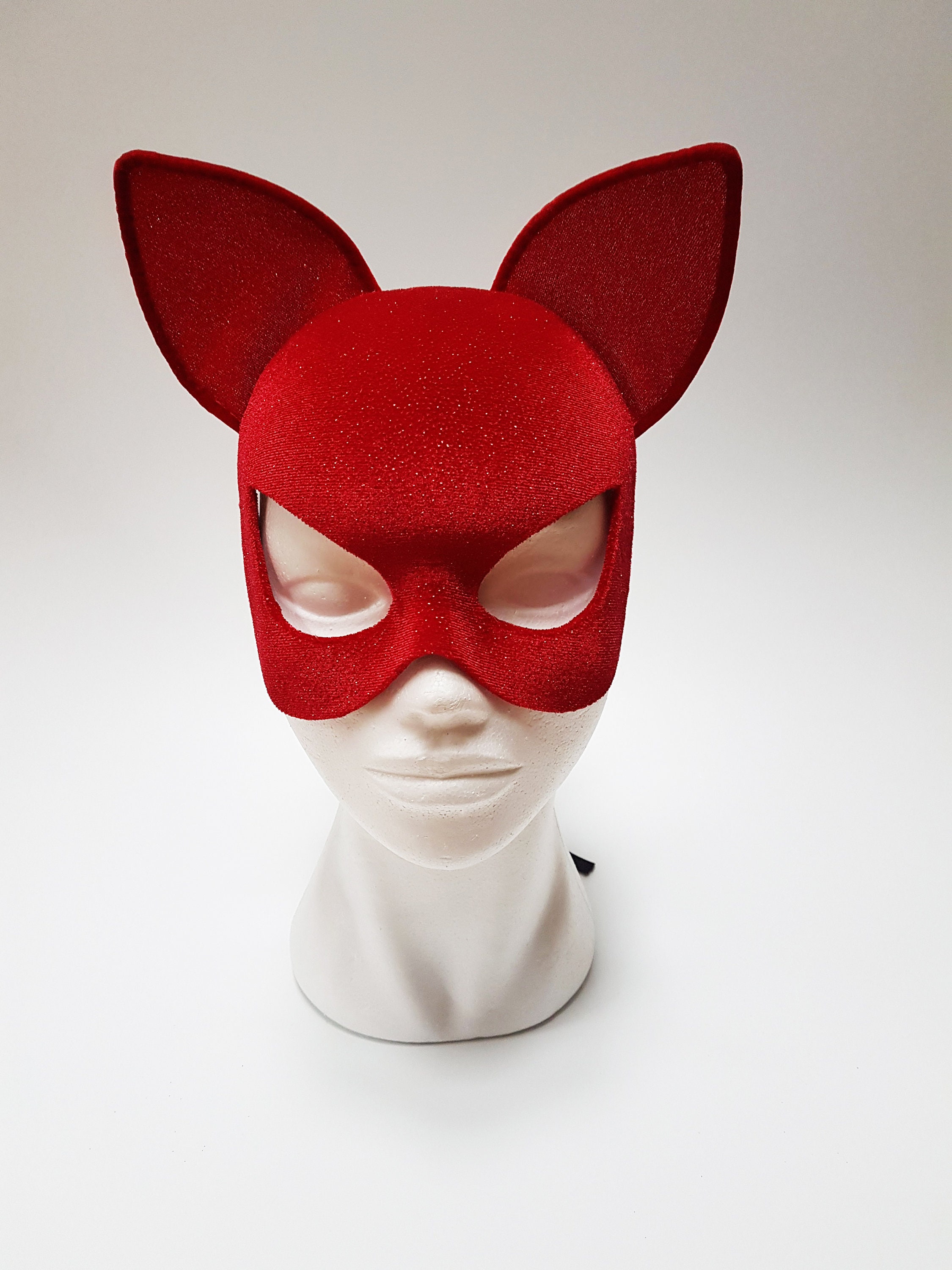 Catwoman Mask / Red Cat Mask / Red Panther Mask / Sexy Etsy UK