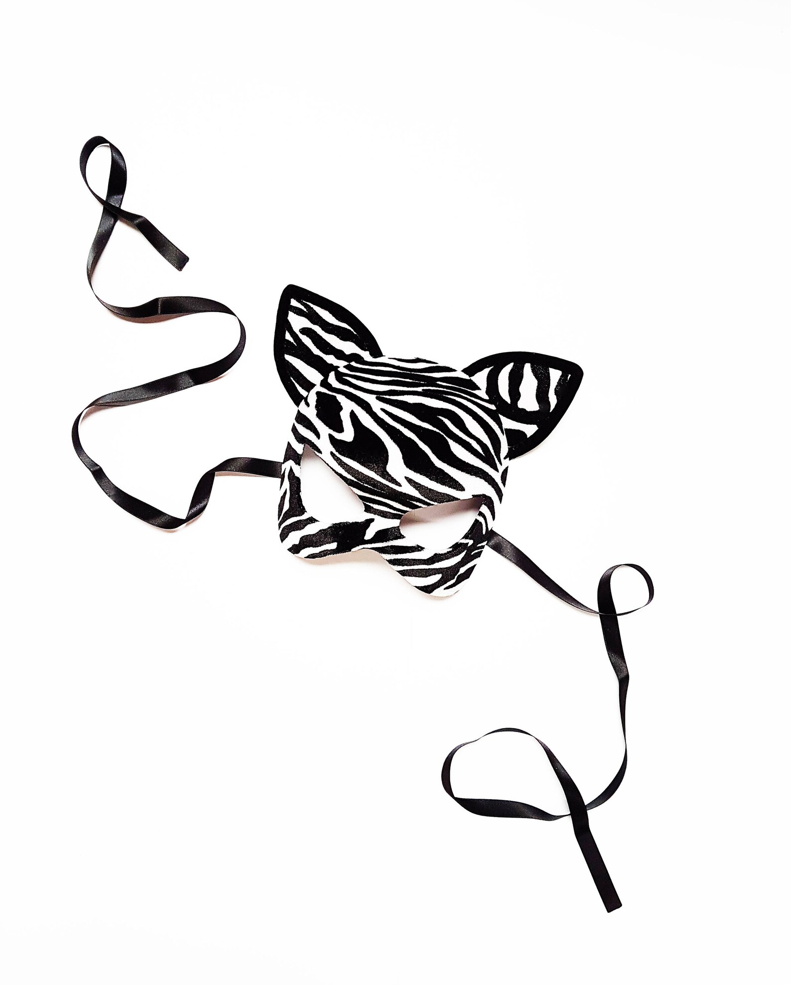 Catwoman Mask / Zebra Cat Mask / Animal Print Mask / Cat Mask Etsy