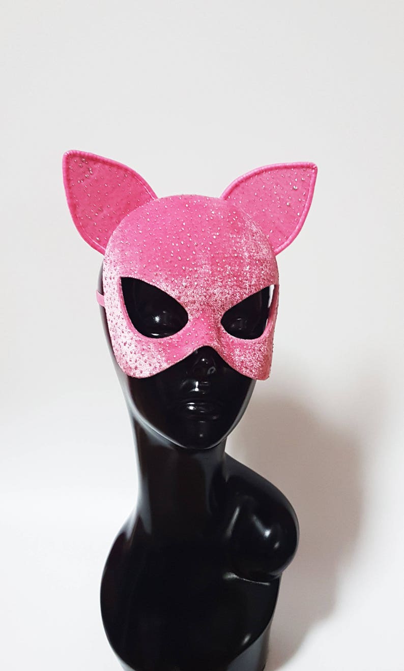 Catwoman Mask / Pink Cat Mask / Pink Panther Mask / Sexy Etsy UK