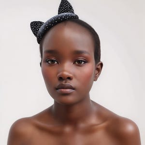 Black Cat Mini Hat - Handmade Item - Fascinator Hats
