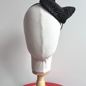 Black Cat Mini Hat - Handmade Item - Fascinator Hats