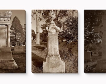 Recuerdos grabados en piedra - Fotografías de cementerio - Campo de sepulcro - Arte gótico