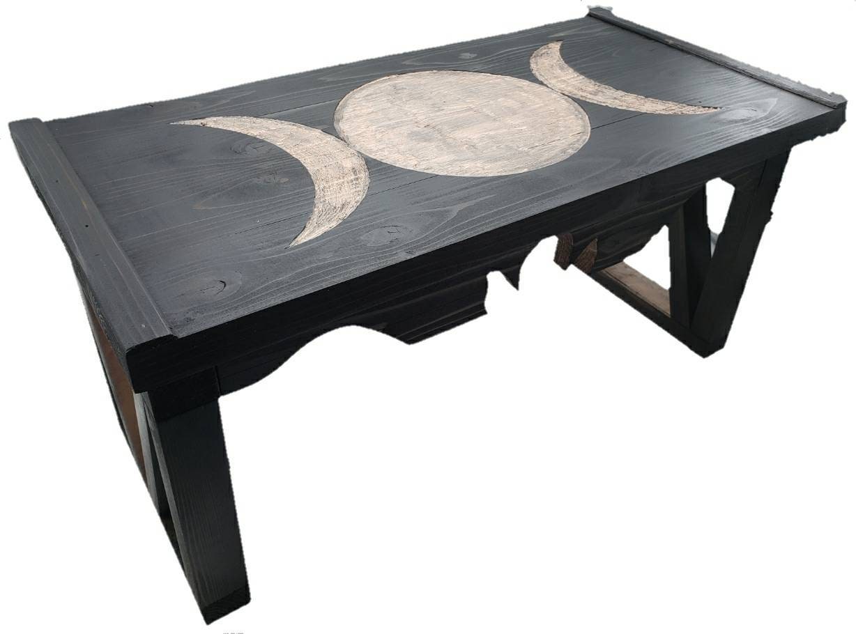 Triple Moon Goddess Altar Table