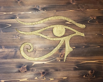 Eye of Horus Pedestal Altar Table with Shelf