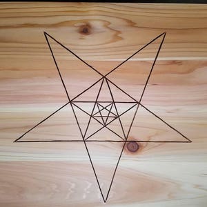 Triple Pentagram Altar Table