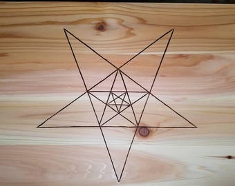 Triple Pentagram Altar Table
