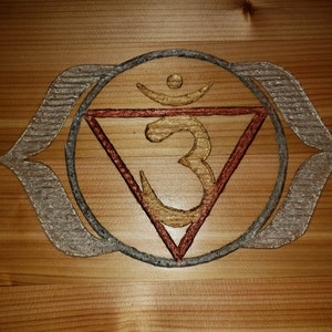 Third Eye Chakra Pedestal Altar Table with Shelf