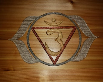 Third Eye Chakra Pedestal Altar Table with Shelf