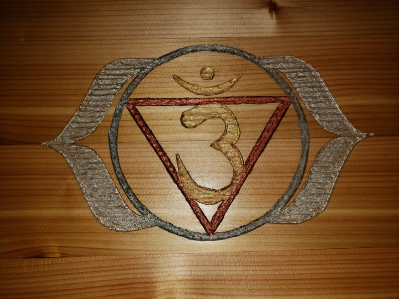 Third Eye Chakra Pedestal Altar Table with Shelf