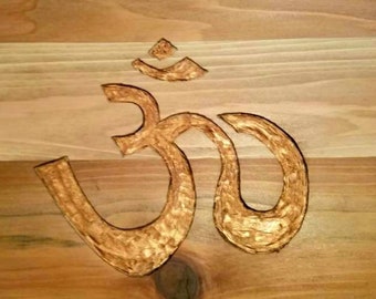 Om Pedestal Altar Table with Shelf