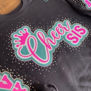 Youth Cheer Sis Rhinestone Sweatshirt / Crewneck
