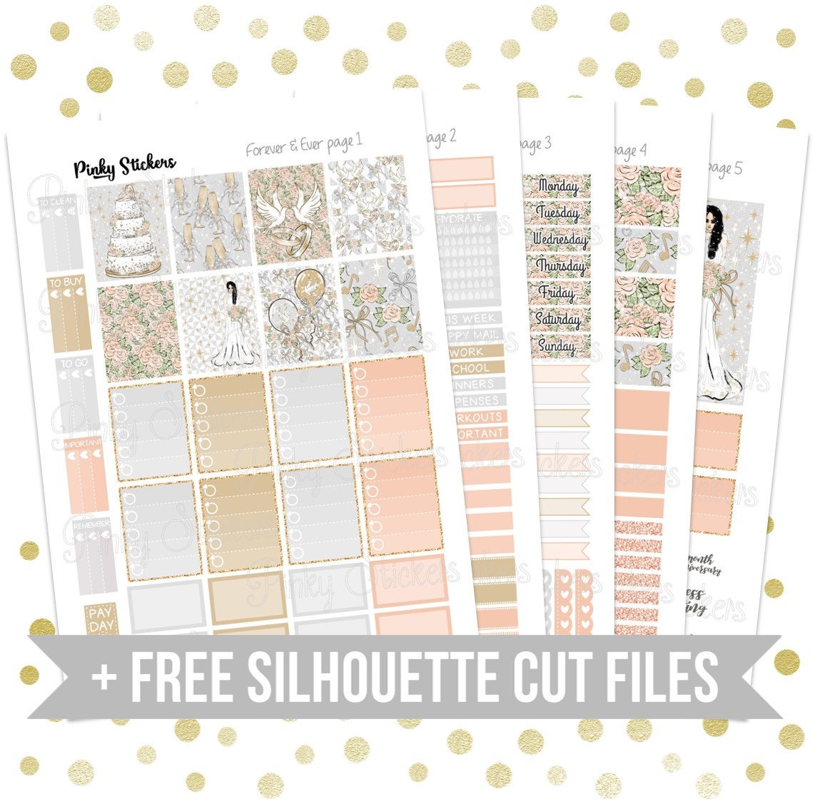 Forever Yours Printable Weekly Planner Sticker Kit for Erin Condren ...