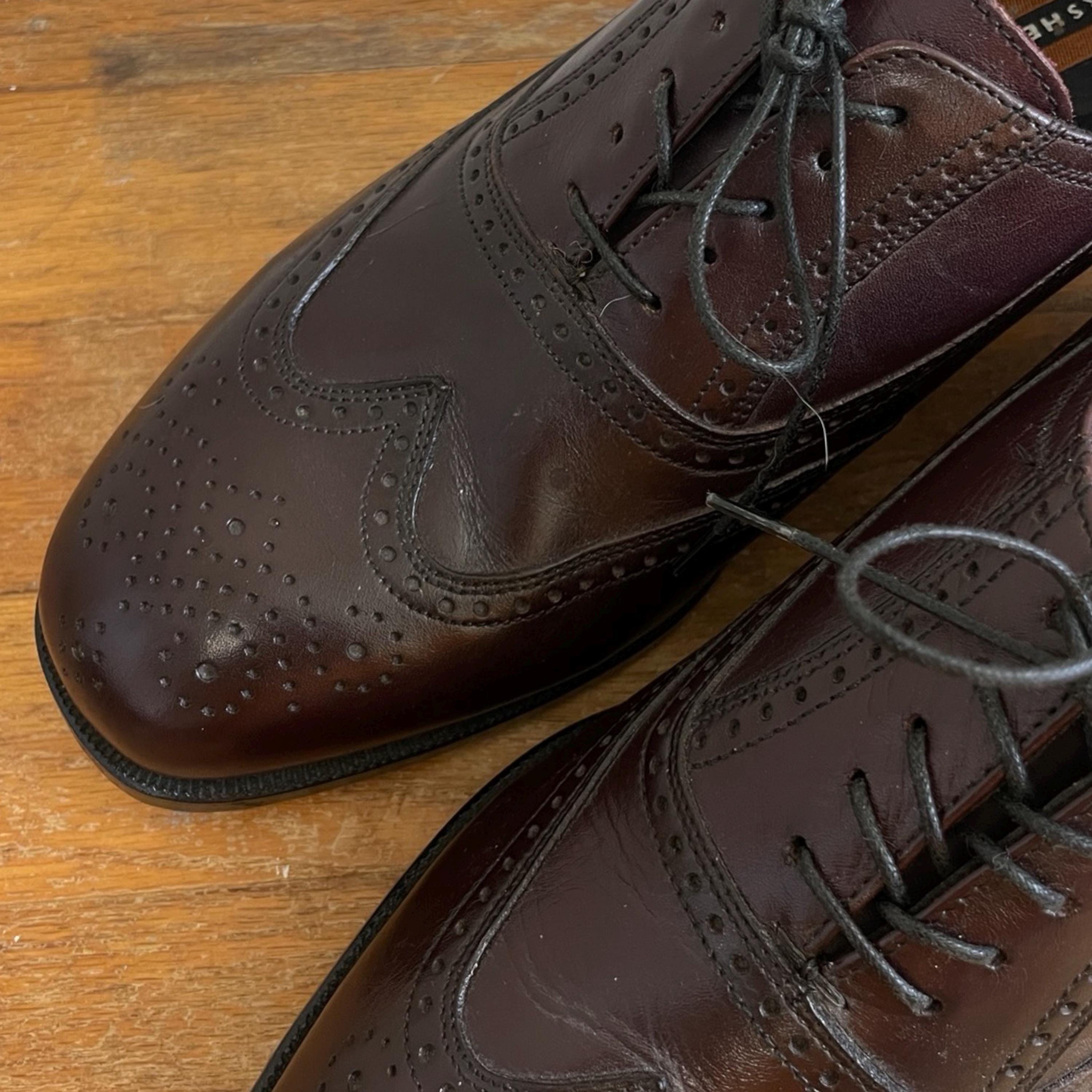 Vintage Mens Florsheim Wingtip Oxfords Size 10 Brown Leather  display picture 1