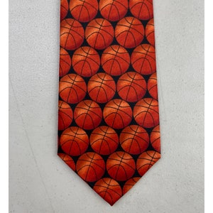 Vintage Basketball Tie 1990s Sports Necktie