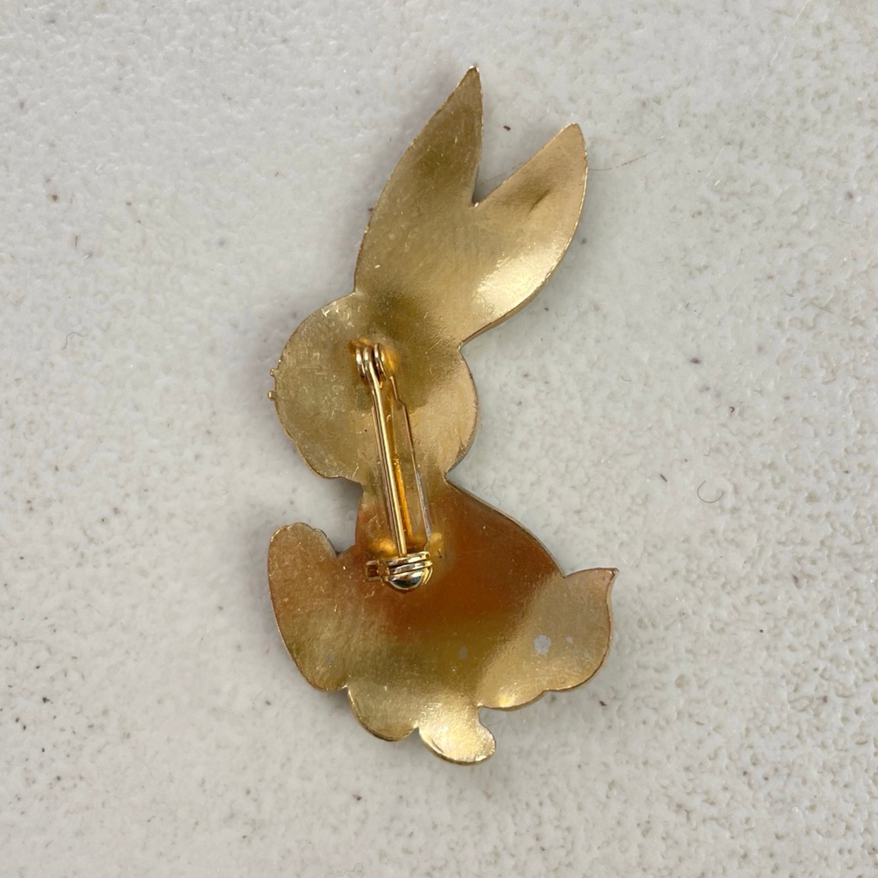 Vintage Cartoon Rabbit Pin 70s Metal & Enamel Bunny Hare - Etsy