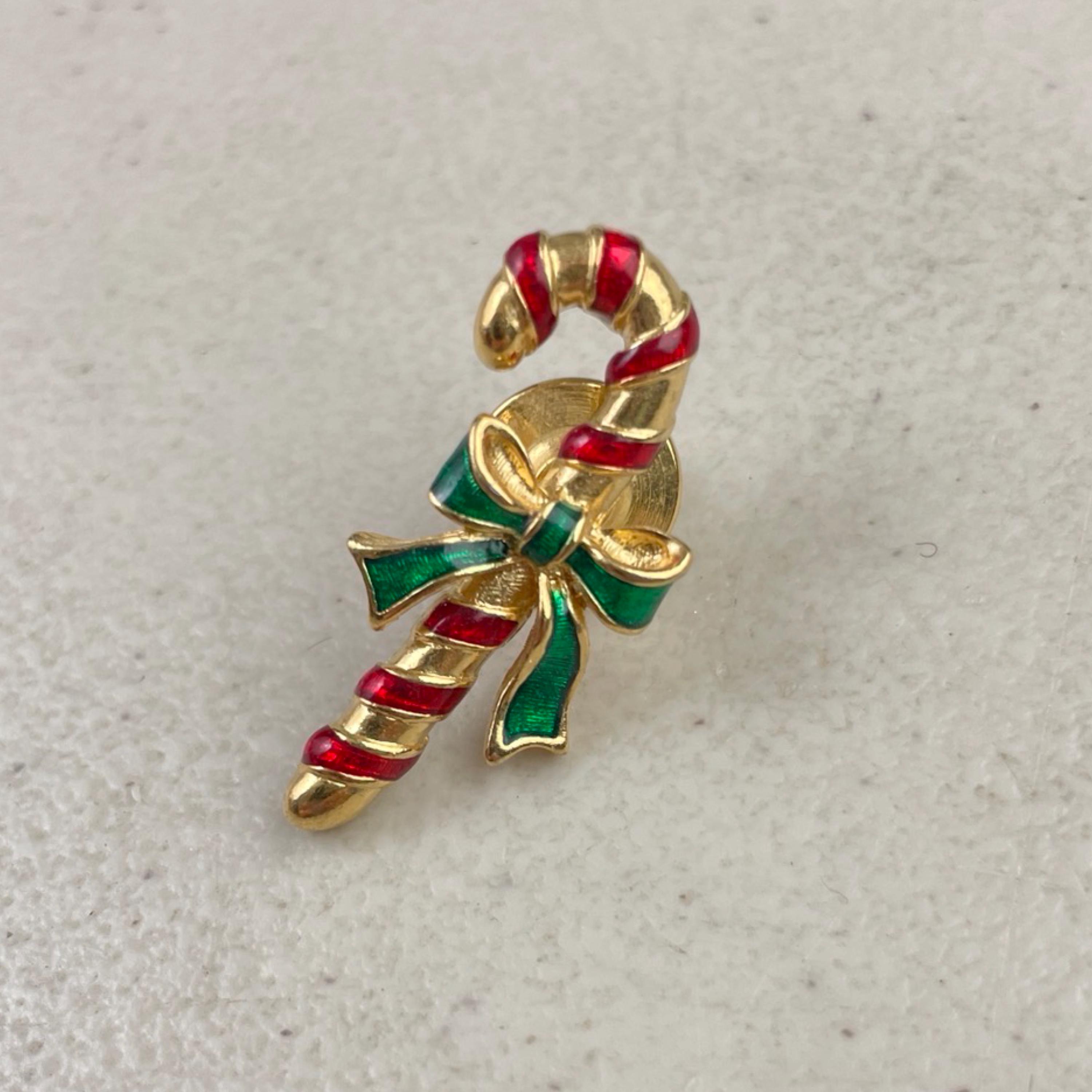Vintage Striped Candy Cane Pin 1980s Avon Christmas Holiday Collectible ...