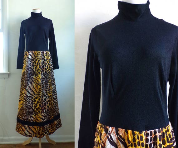 60s animal print dress 1960s maxi dress tiger chee