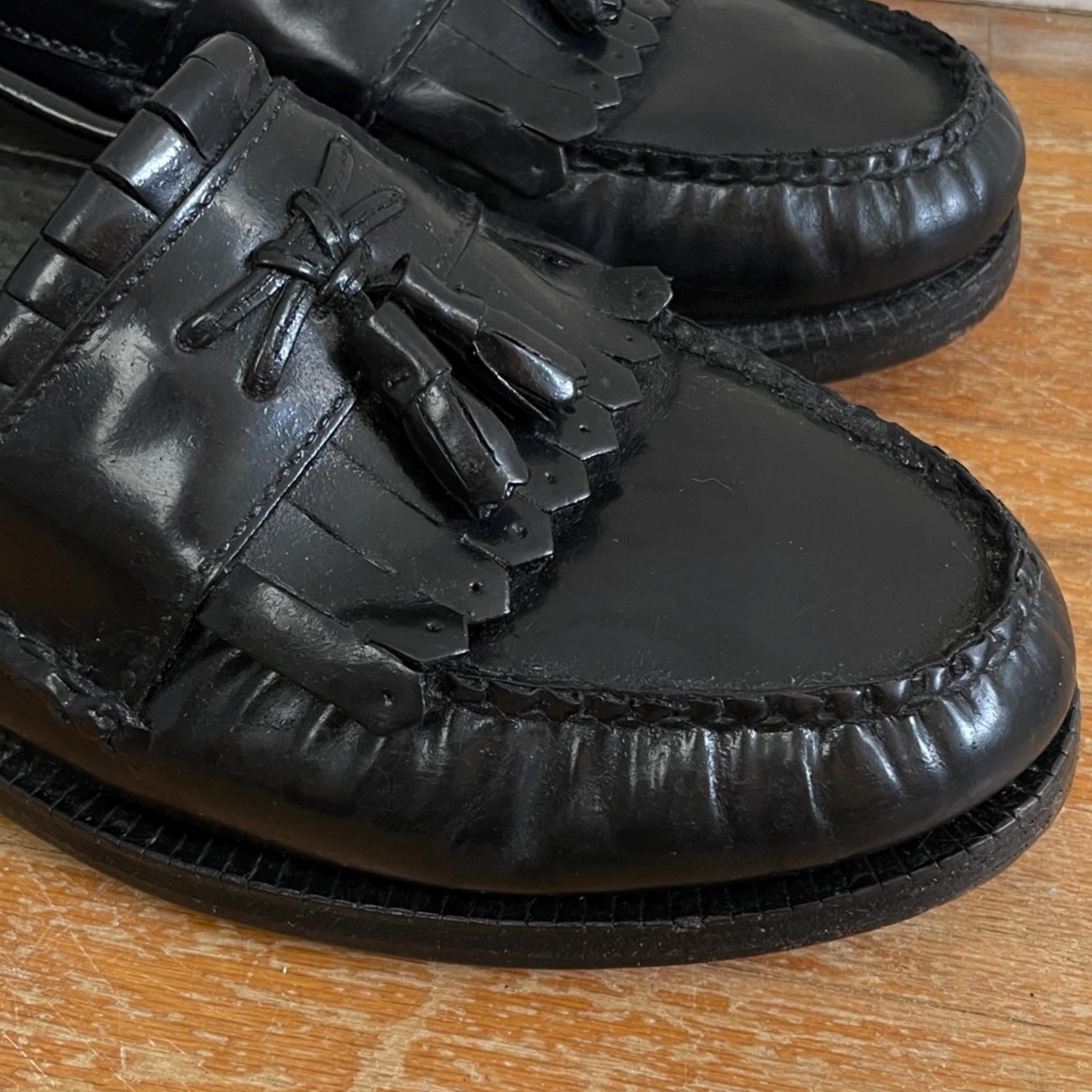 Vintage Mens Florsheim Tassel Loafers Size 10.5 90s Black  display picture 3