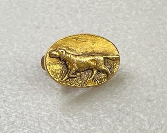 Boutons De Manchette Anciens Tête De Chien - Argent, Or Et Nacre, Années 50, Neufs
