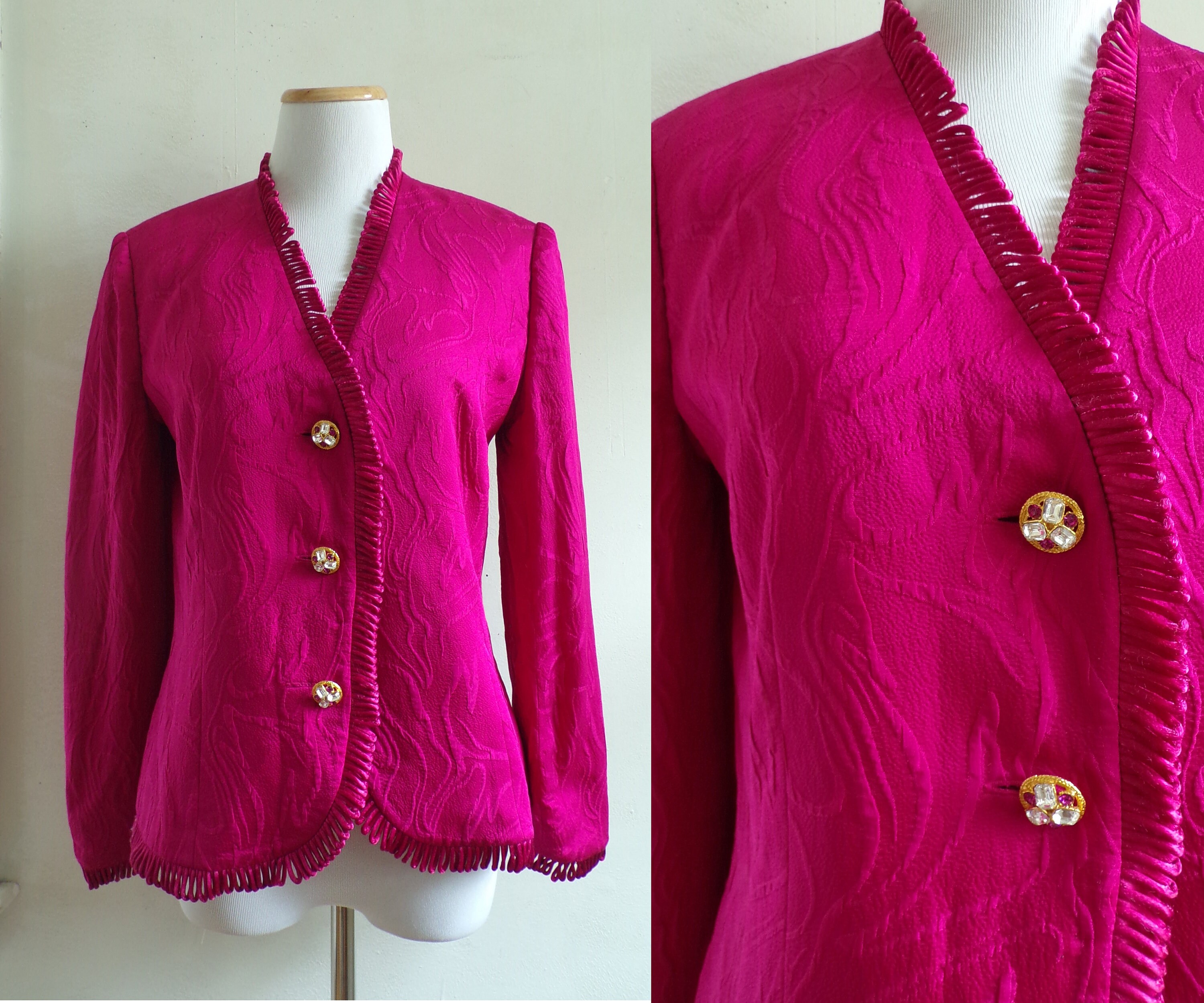 fuschia pink blazer