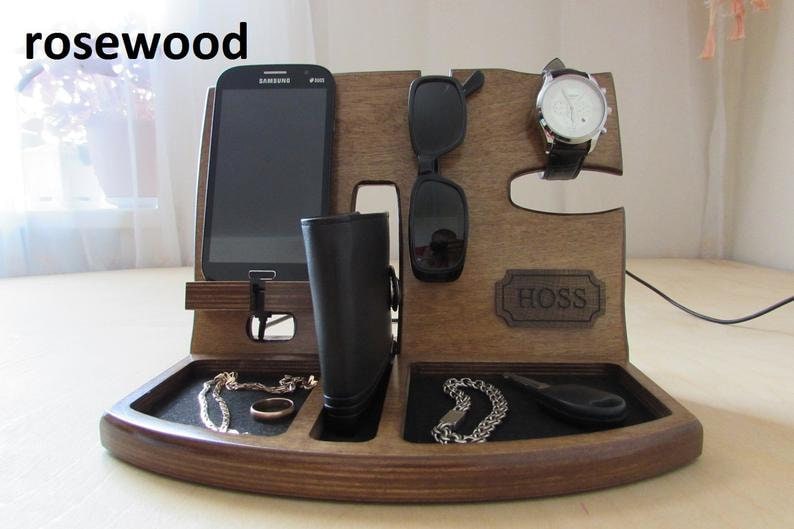 Wood Valet Night Stand Valet mens valet personalized valet Etsy