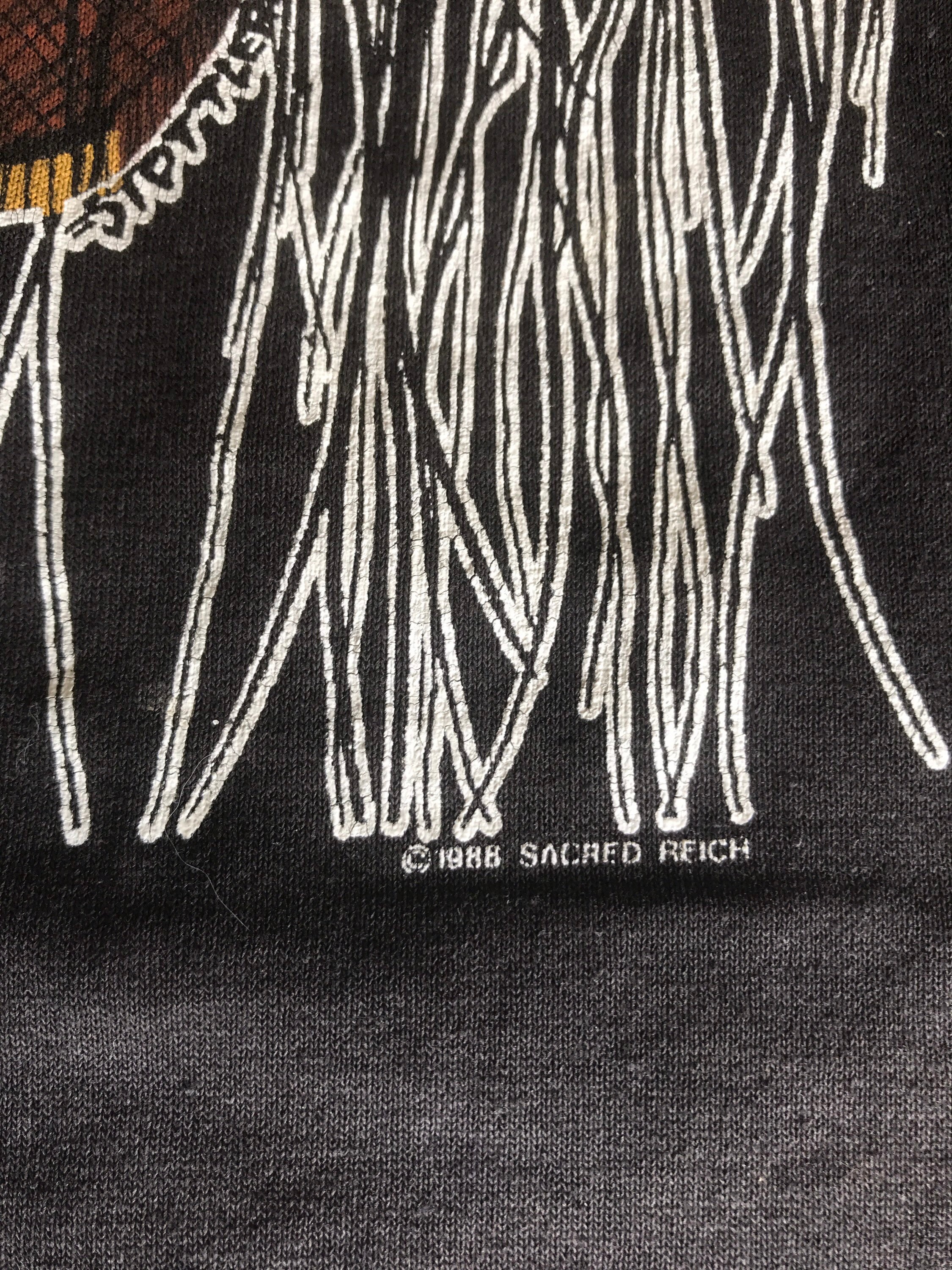 1987 SACRED REICH Vintage Concert Shirt 80