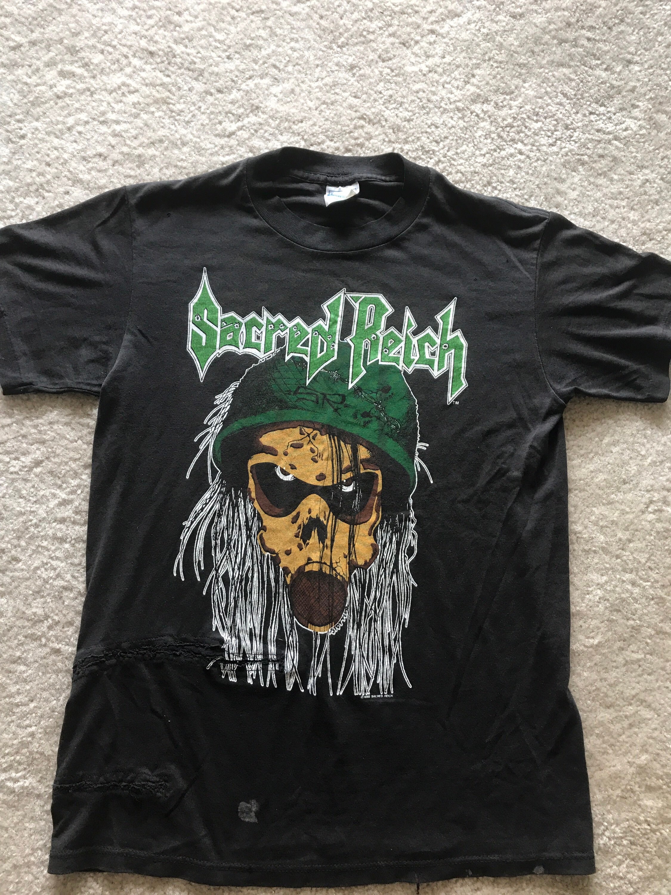 1987 SACRED REICH Vintage Concert Shirt 80