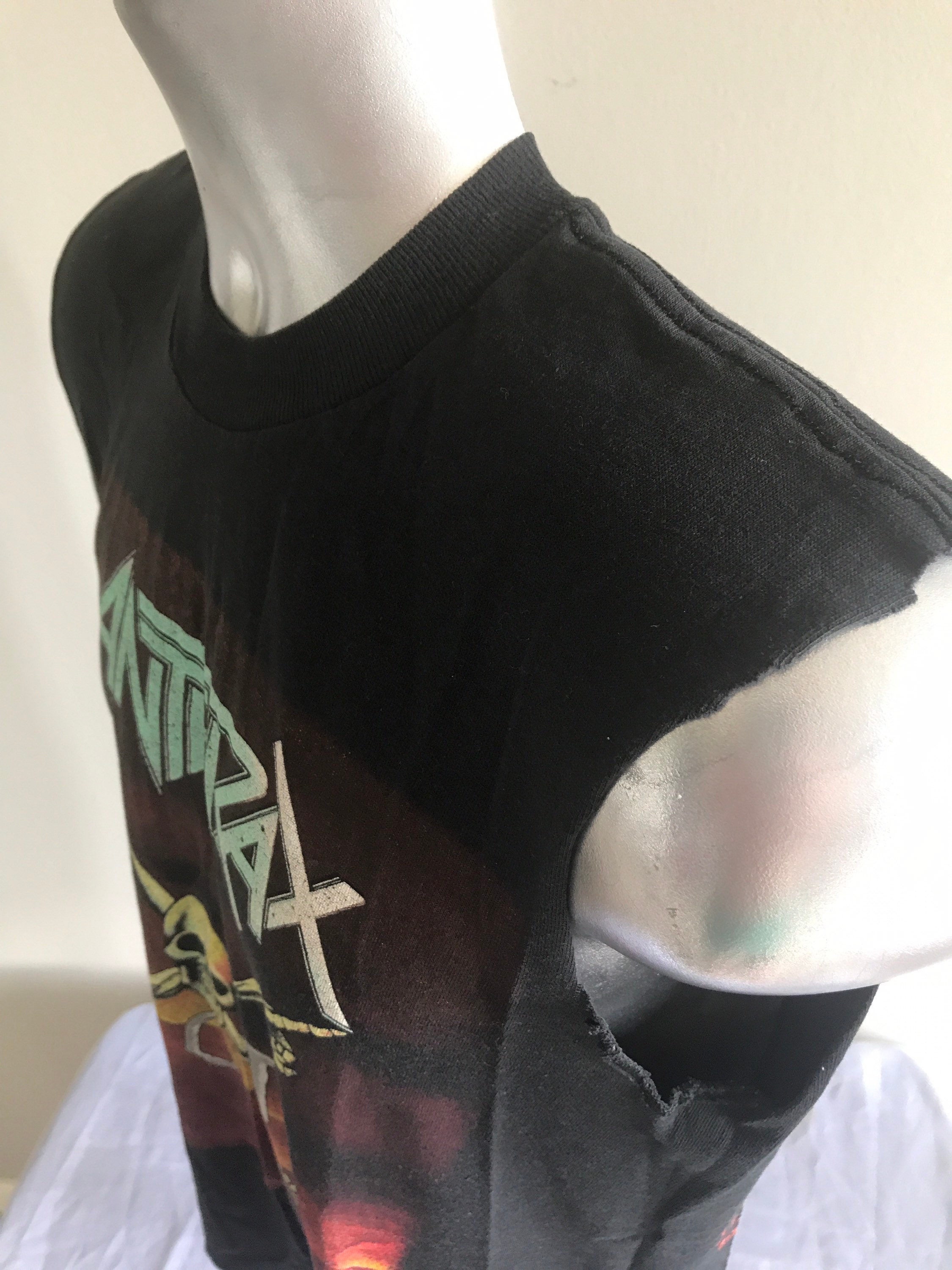 1990 ANTHRAX Vintage Original Concert Tour Shirt 50/50 Polycotton