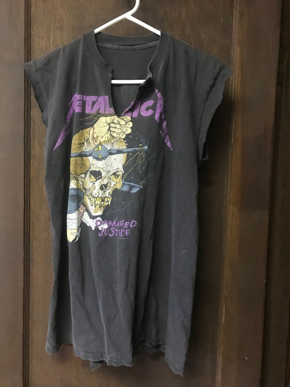 Metallica Damaged Justice Vintage T-Shirt 1988