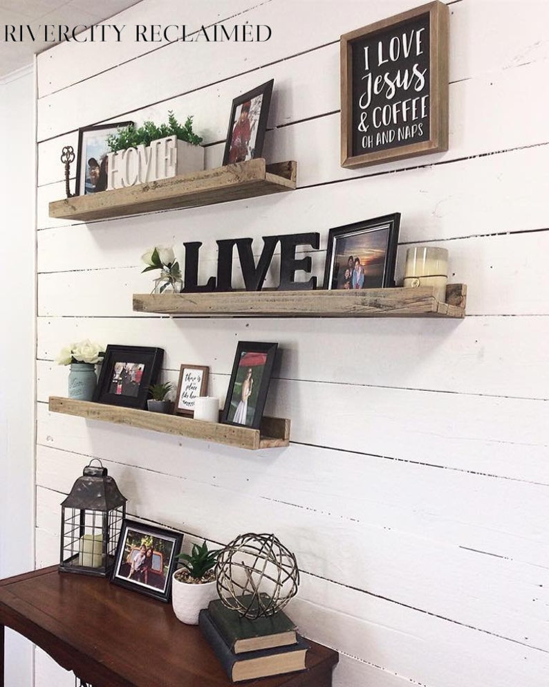 Farmhouse Floating Picture Ledge Shelves, Shelf image 4