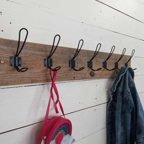 Farmhouse Style Coat Hanger, Made out of REAL reclaimed wood! Beautiful!