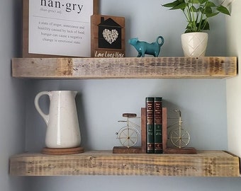 1 Farmhouse 21" Wooden Long Shelf, Wooden Shelves, Floating Shelves