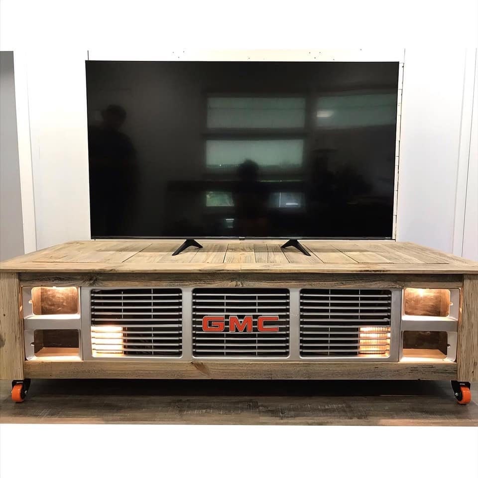 Handmade 1986 GMC K20 Coffee Table Entertainment Center Man Etsy