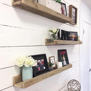 Farmhouse Floating Picture Ledge Shelves, Shelf image 2