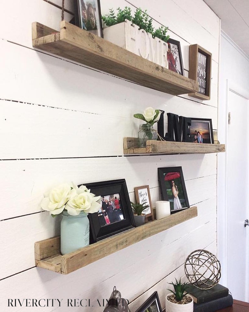 Farmhouse Floating Picture Ledge Shelves, Shelf image 2