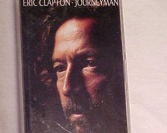 1989 Eric Clapton Journeyman Tape Cassette, Vintage Retro 1980s Rock N Roll NOS still sealed Cassette Tape